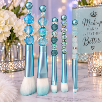 Beaded Makeup Brush Set