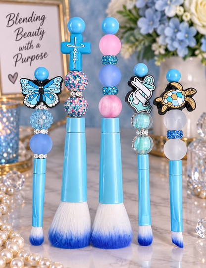 Beaded Makeup Brush Set