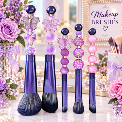 Beaded Makeup Brush Set