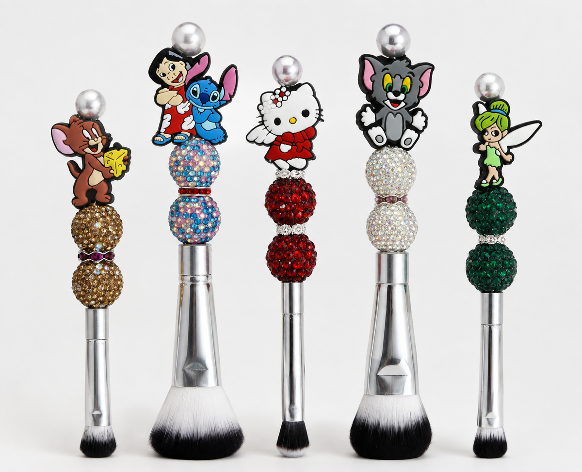 Beaded Makeup Brush Set